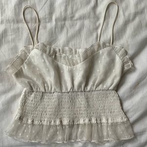 Etophe Studios White Cropped Top